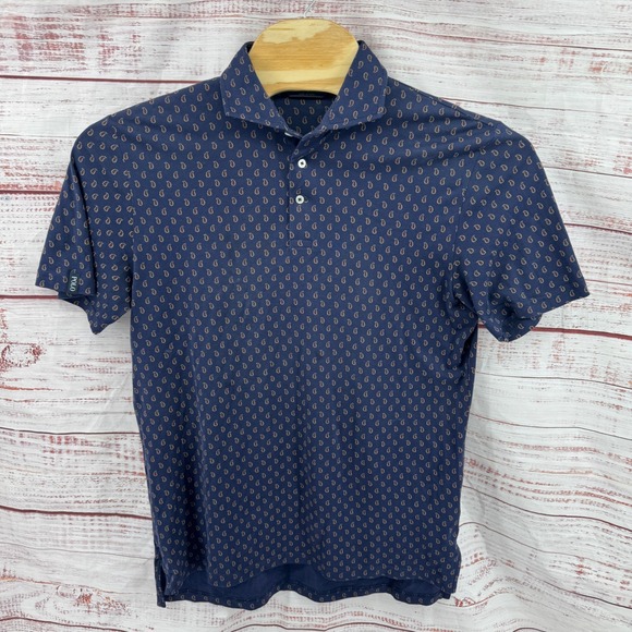 Polo Golf Ralph Lauren Other - Polo Golf Ralph Lauren Mens Polo‎ Shirt Size Medium Navy Paisley Short Sleeve